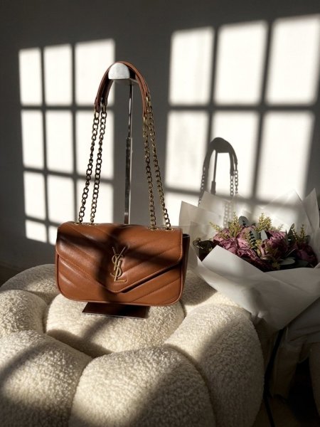 حقيبة YSL مع علبة قاعدة 24سم
