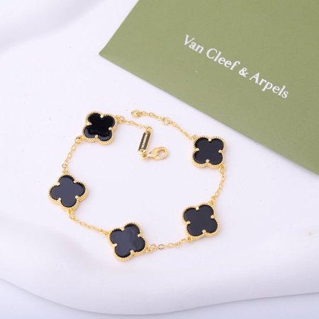 اسوارة فان كليف أسود وذهبي ستيل