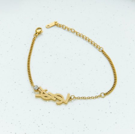 اسوارة سان لوران YSL ذهبي