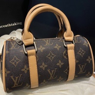 حقيبة لويس فيتون LV ميني مع علبة أسطوانية فخمة بمقبض علوي وستراب طويل قاعدة 21.5سم