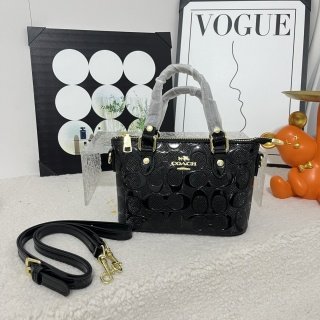 حقيبة كوتش لمعة مع ستراب طويل ومقبض يد قاعدة 20 سم